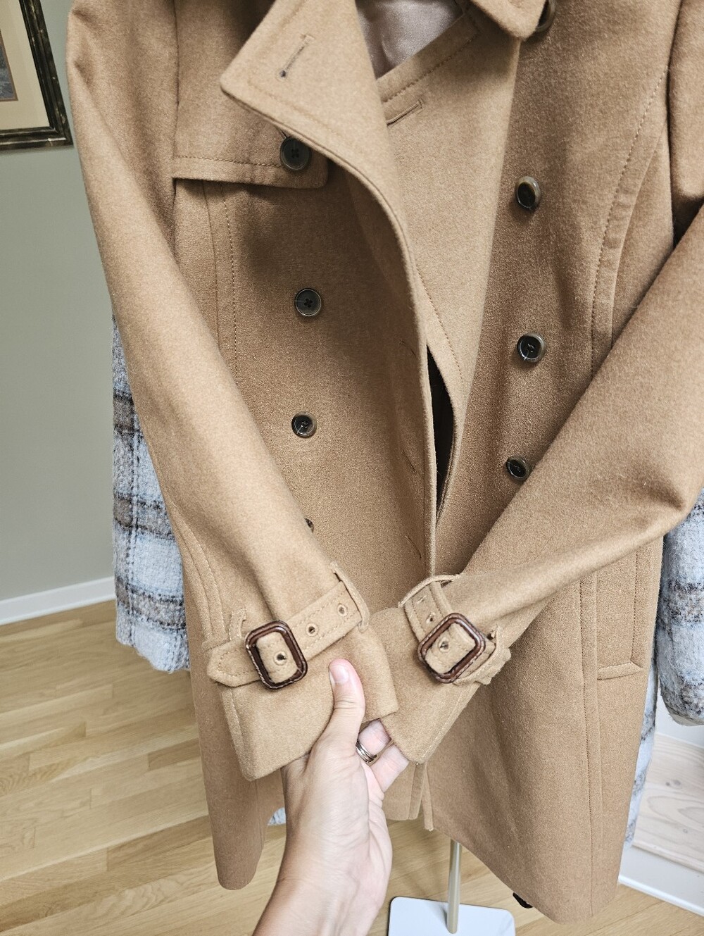 $365 J. Crew Icon Trench Coat in Italian Wool-Cashmere Nello Gori - Picture 7 of 13